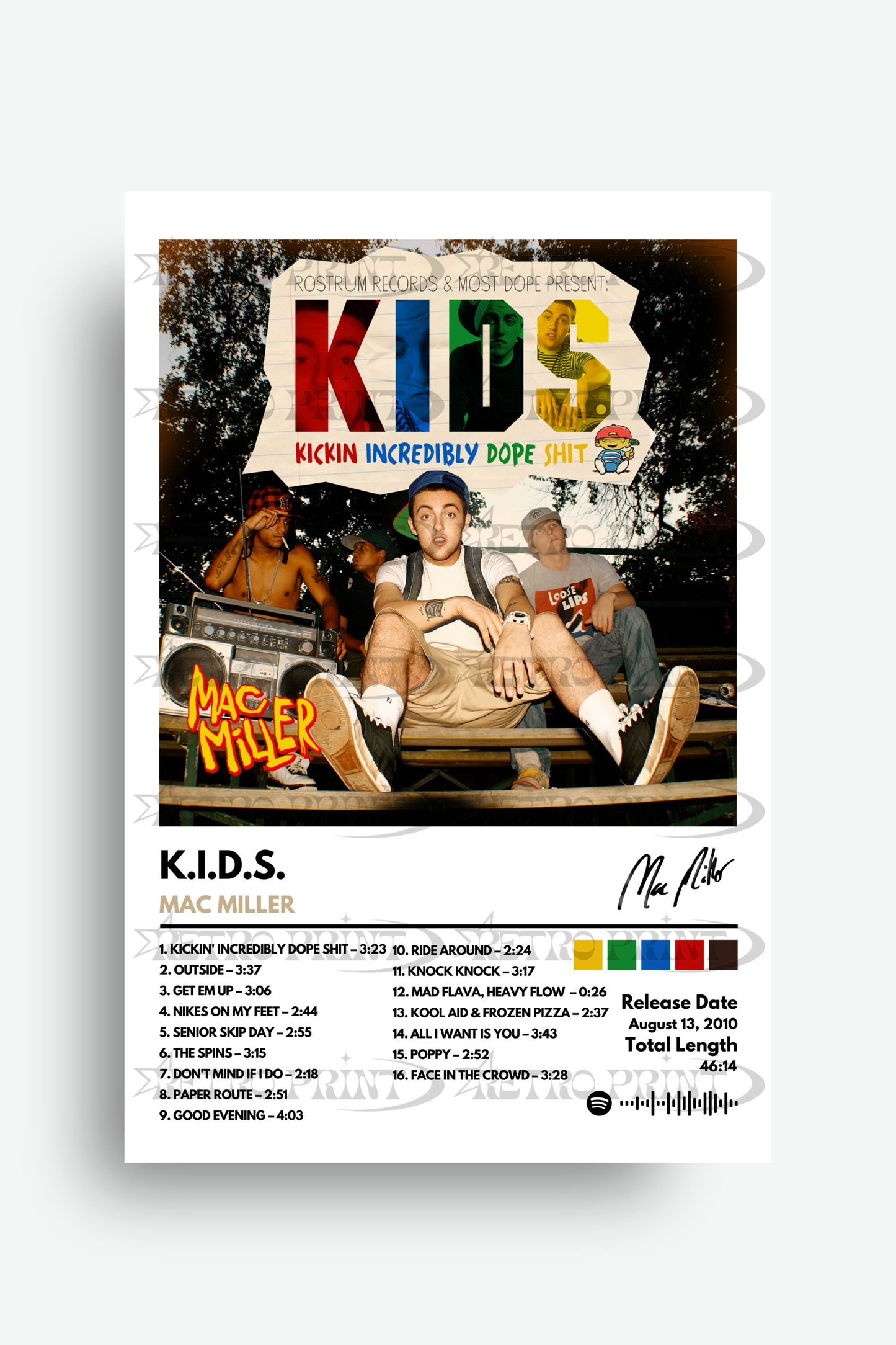 KIDS Album Poster – Mac Miller