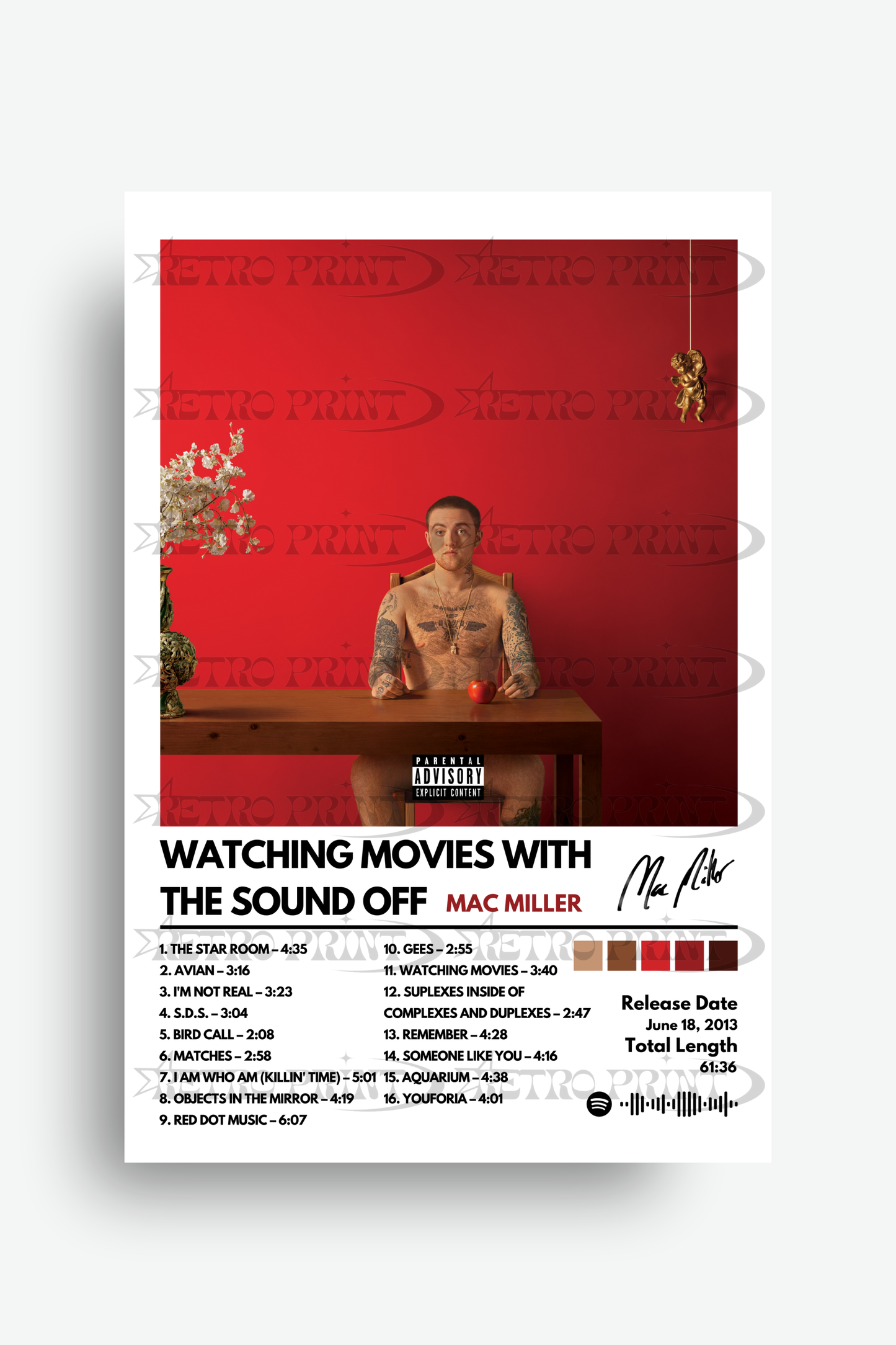 Watching Movies With The Sound Off Album Poster – Mac Miller