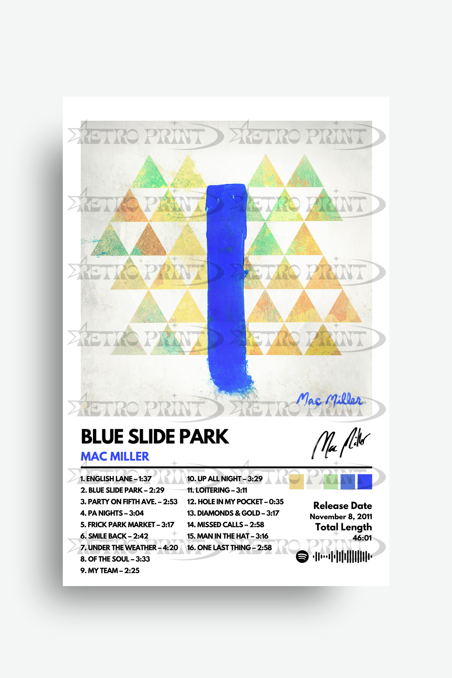 Blue Slide Park Album Poster – Mac Miller