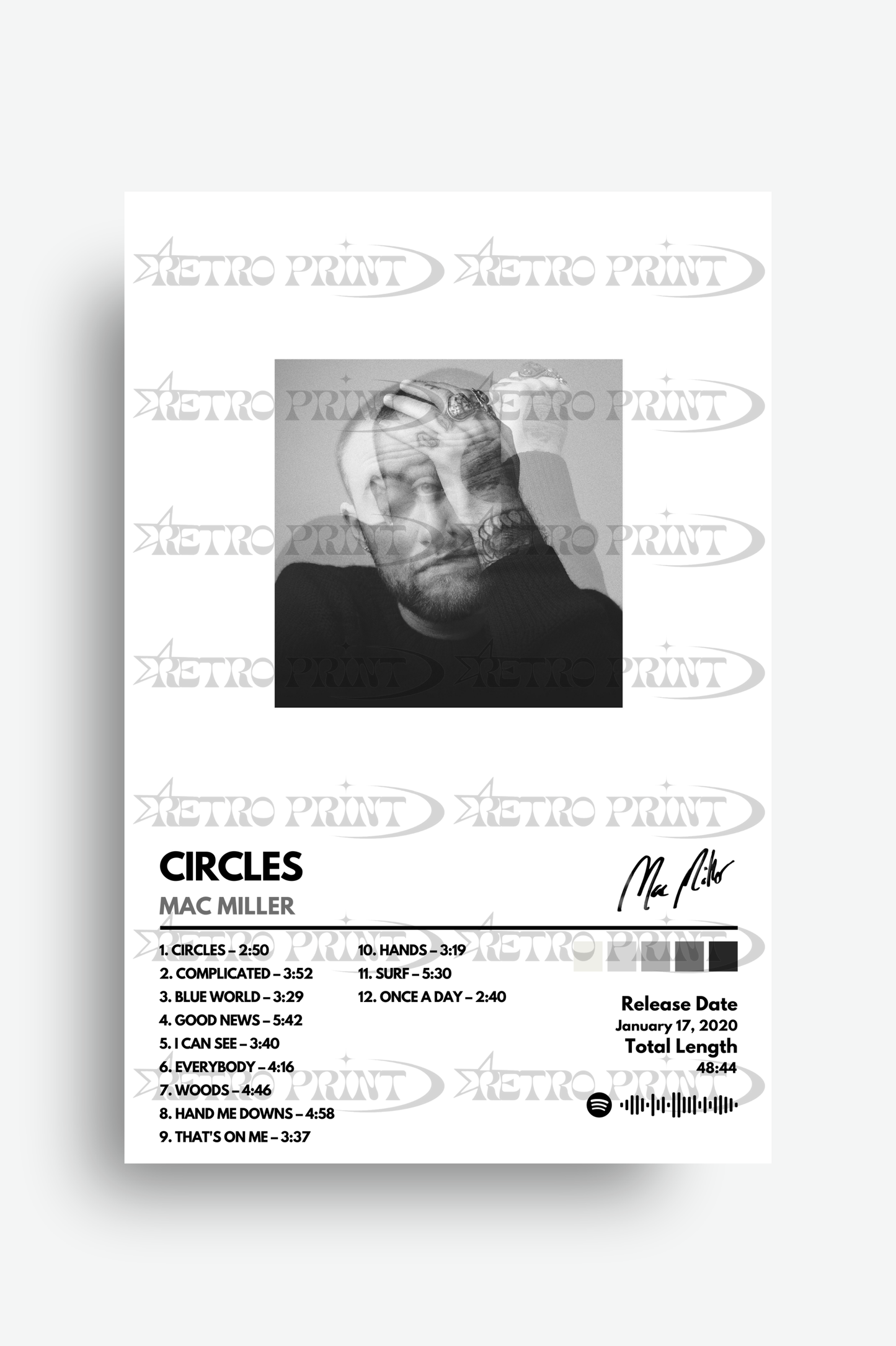 Circles Album Poster β Mac Miller - Retro Print