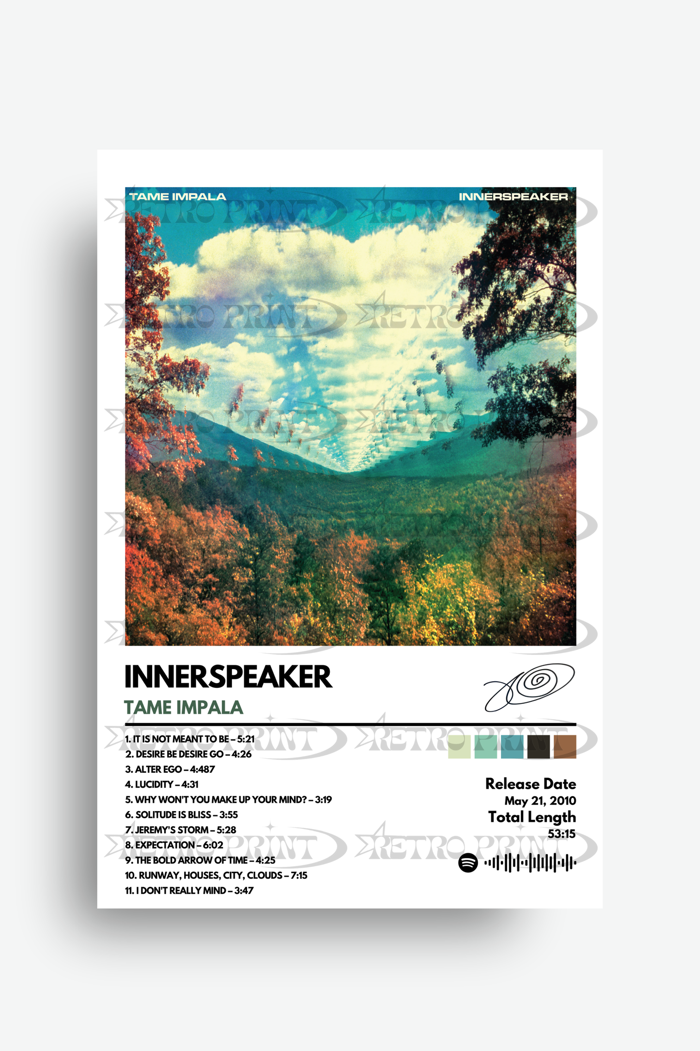 Innerspeaker Album Poster β Tame Impala - Retro Print