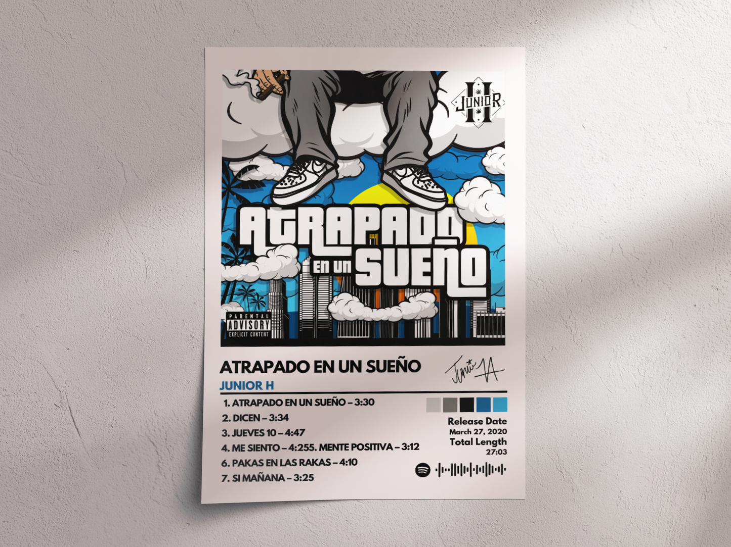 Atrapado en un Sueño Album Cover Poster - Junior H