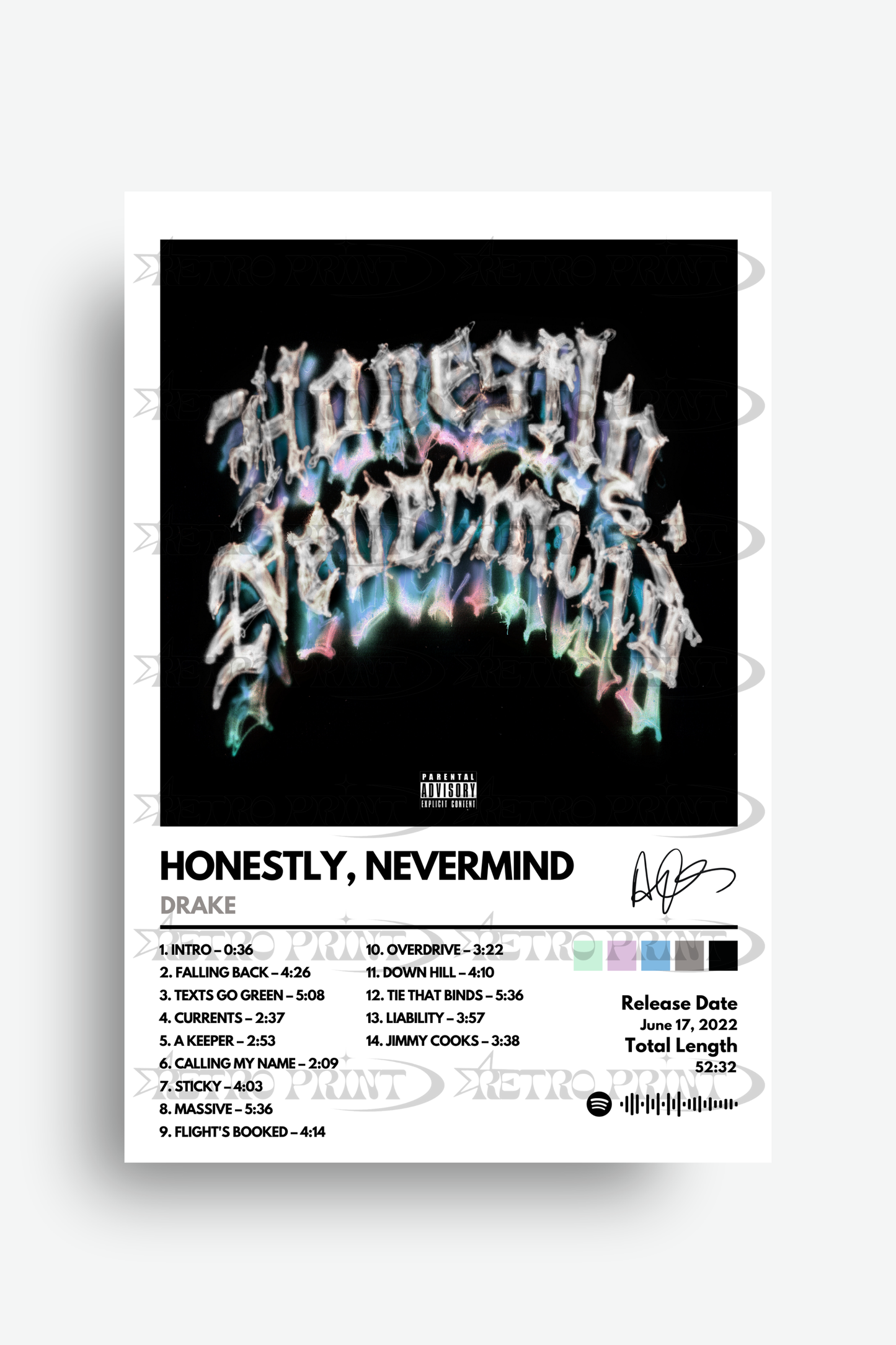 Honestly, Nevermind Album Poster – Drake