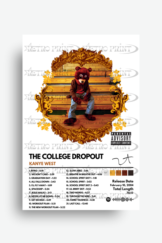 The College Dropout Album Cover Poster – Kanye West