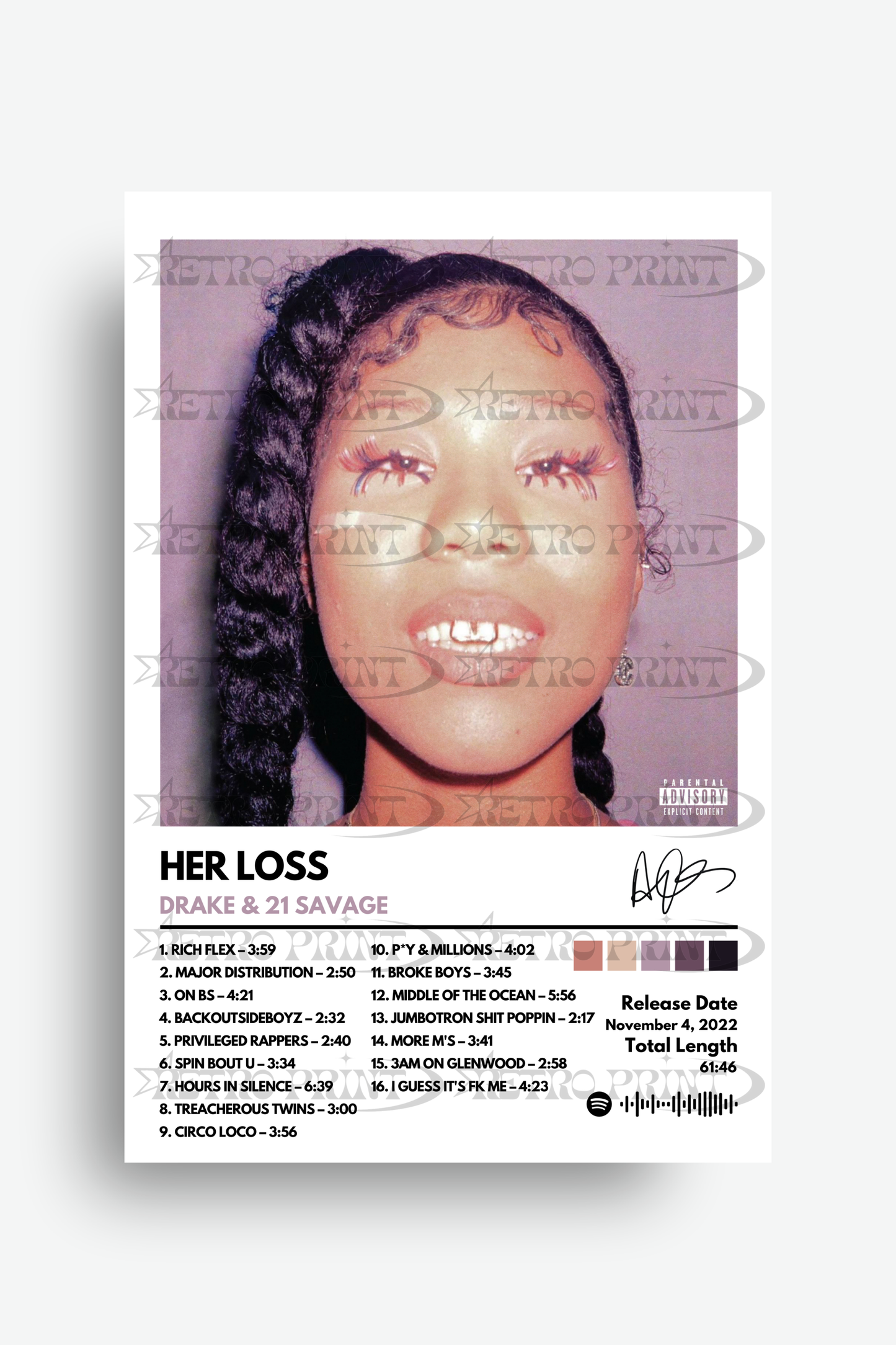 Her Loss Album Poster – Drake