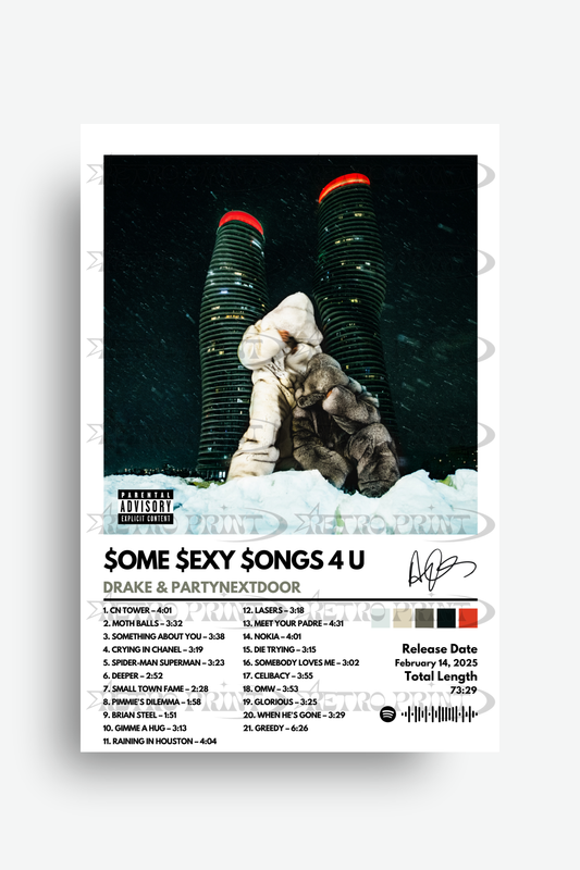 $ome $exy $ongs 4 U Album Poster – Drake