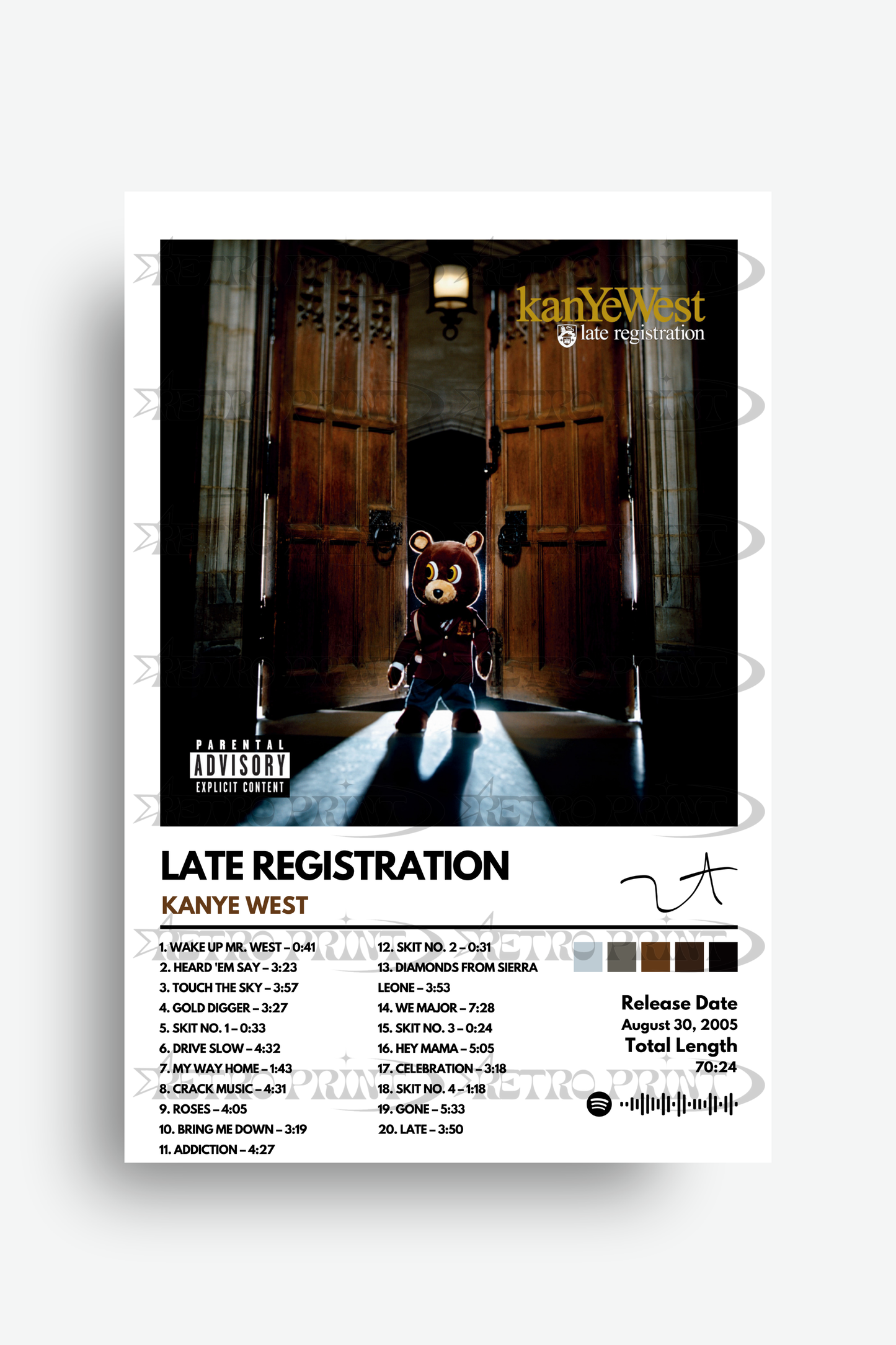 Late Registration Album Cover Poster – Kanye West