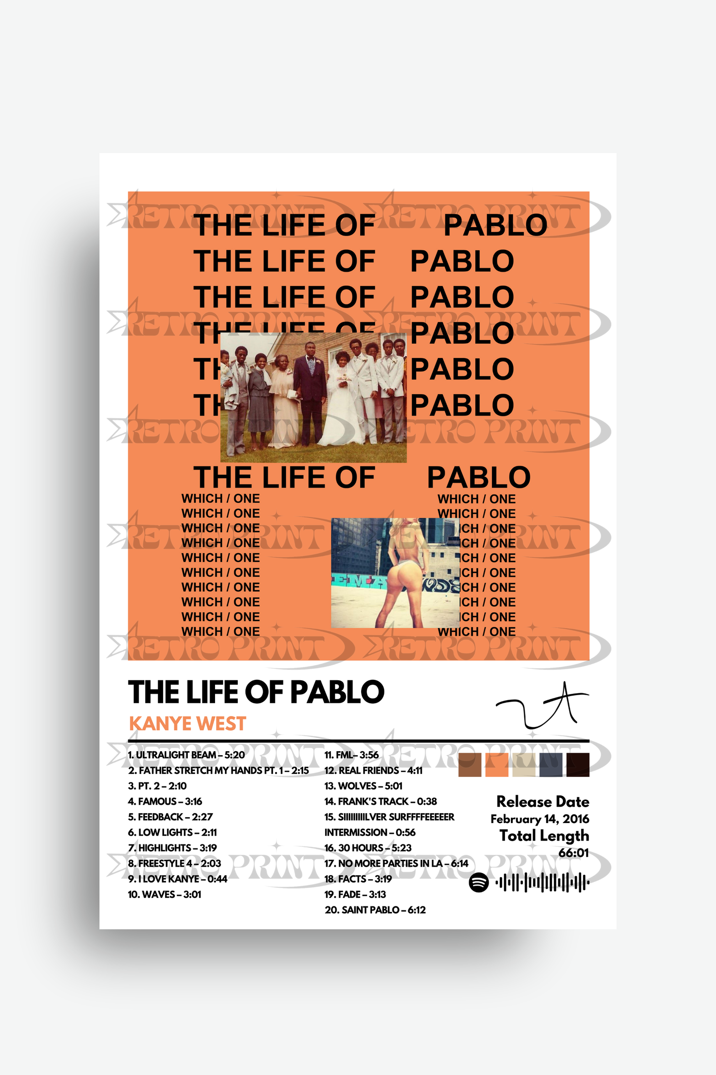 The Life of Pablo Album Cover Poster – Kanye West