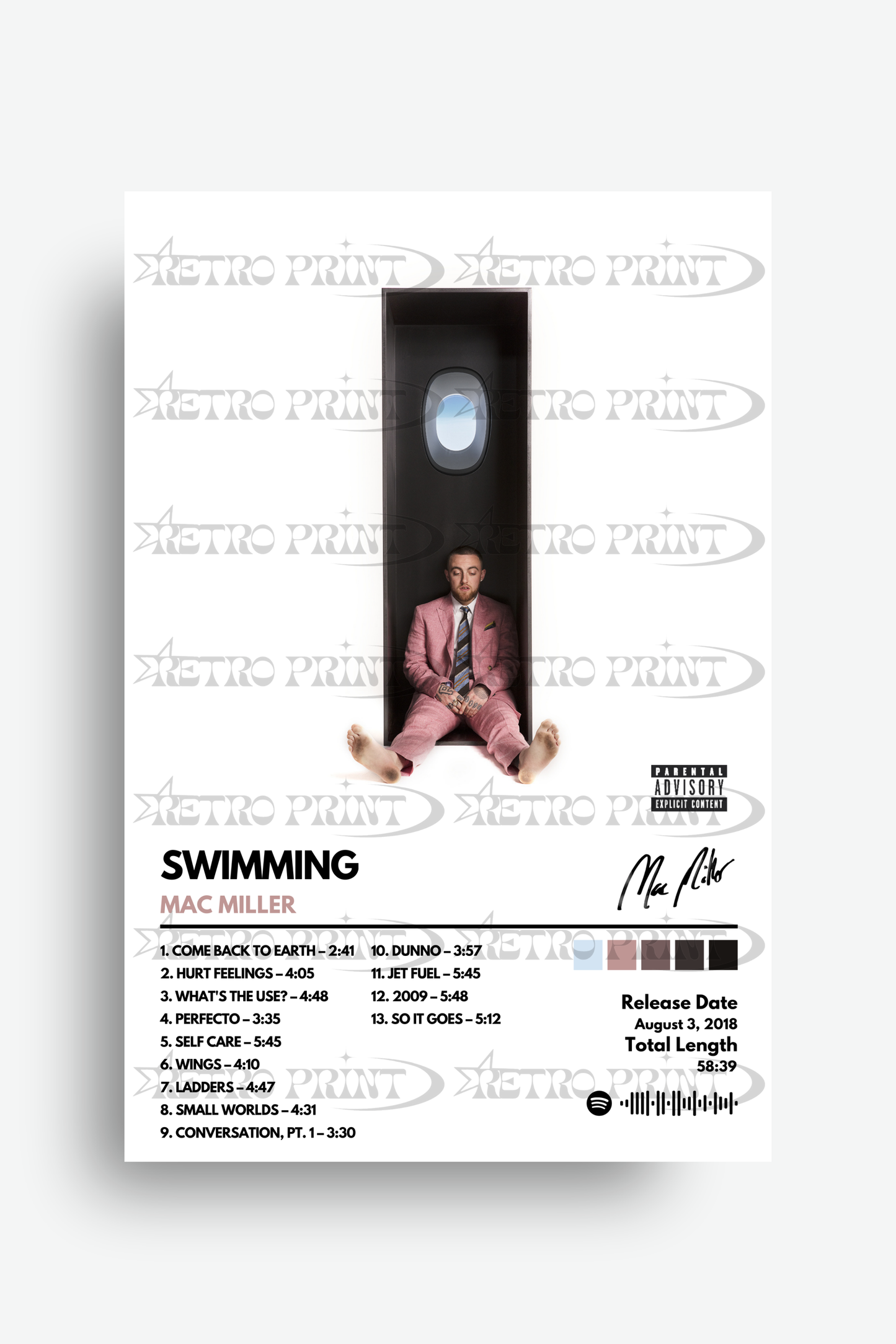Swimming Album Poster – Mac Miller
