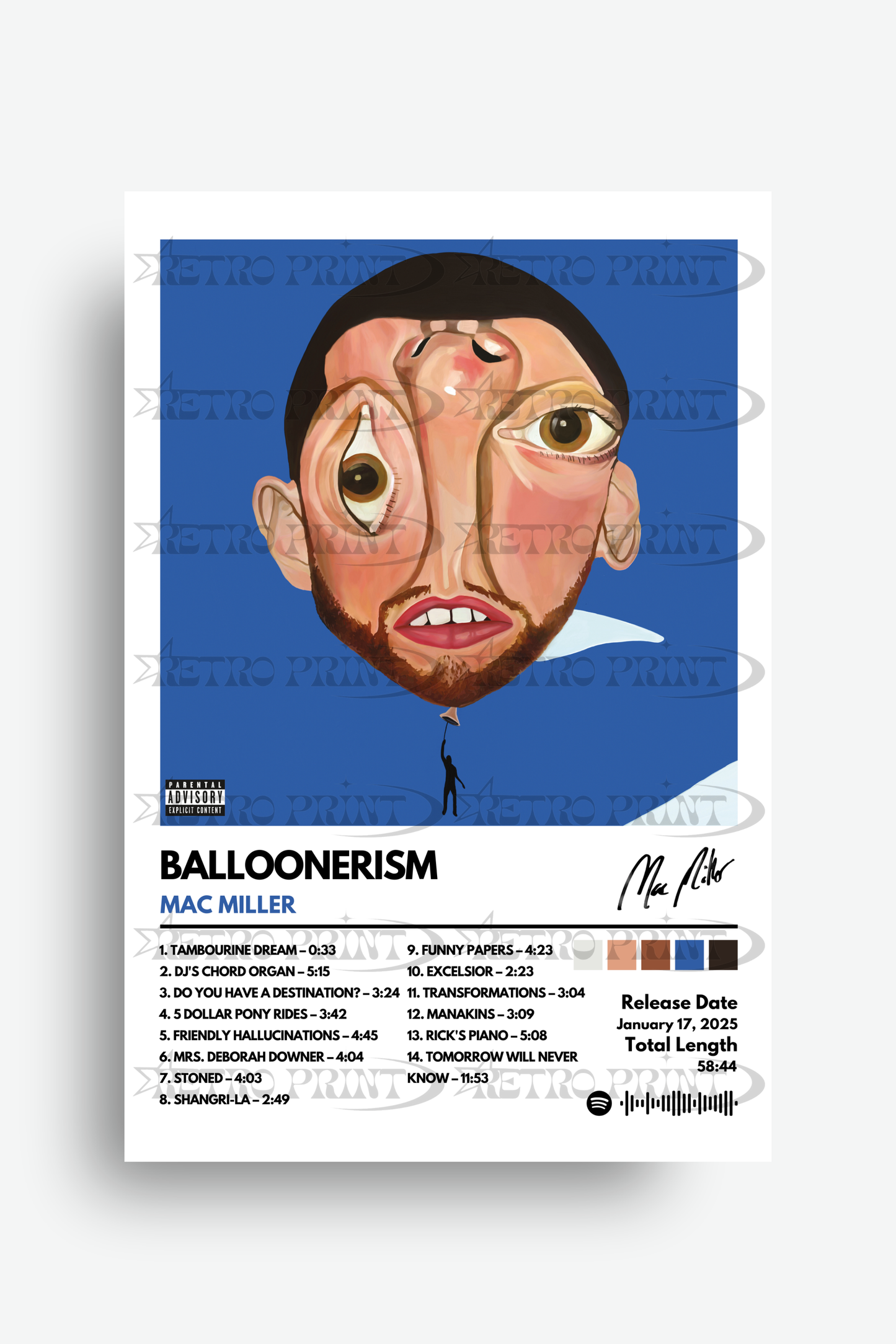 Balloonerism Album Poster – Mac Miller