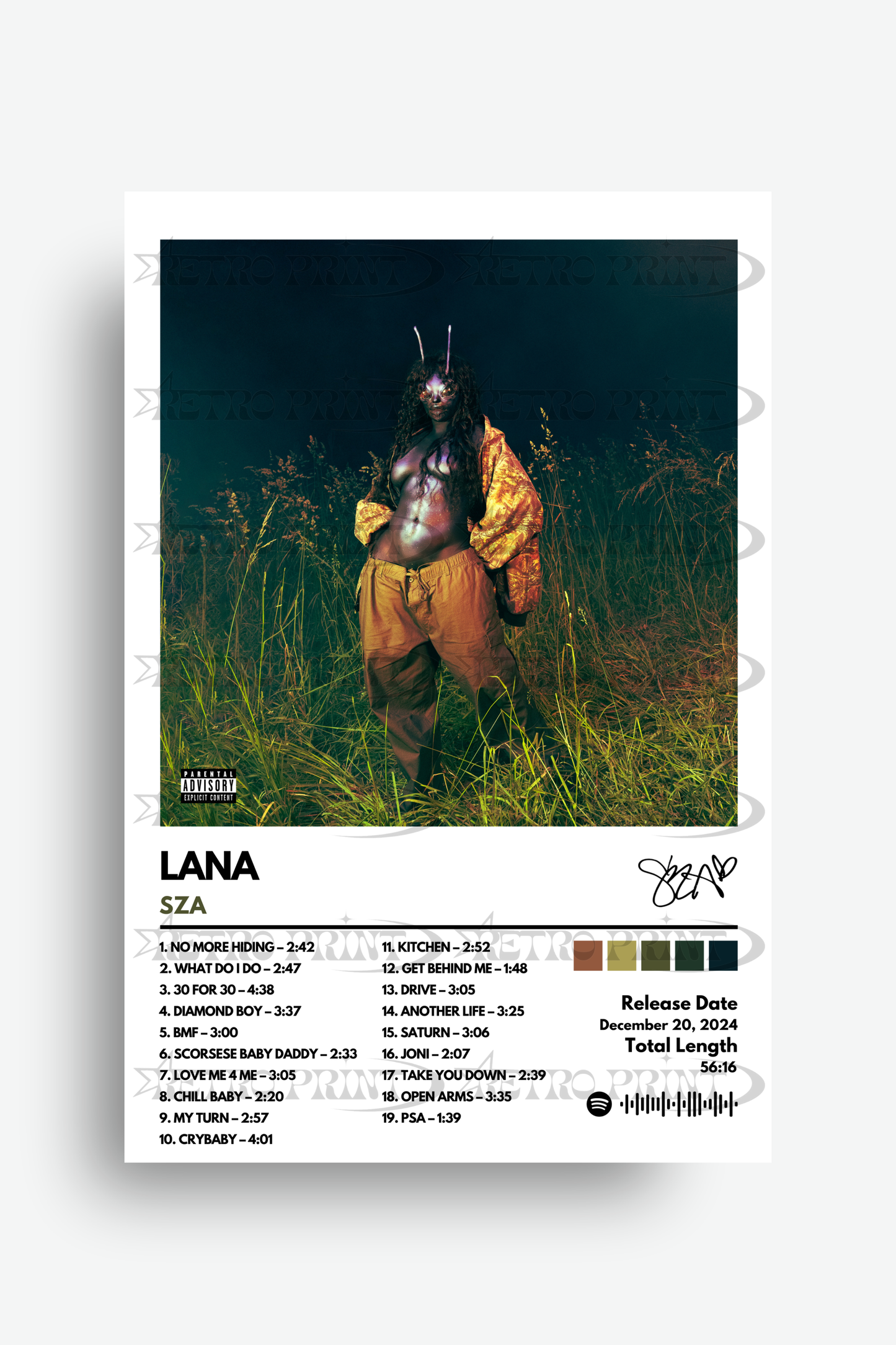 Lana Album Poster – SZA