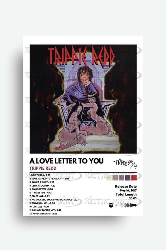 A Love Letter To You Album Poster – Trippie Redd - Retro Print