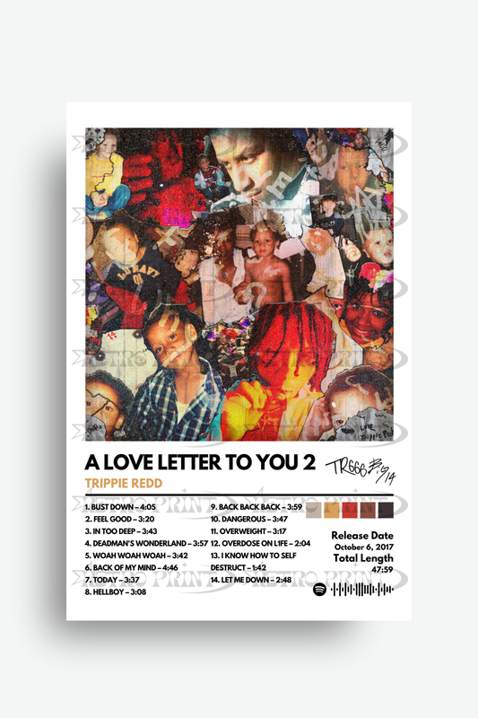 A Love Letter To You 2 Album Poster – Trippie Redd - Retro Print