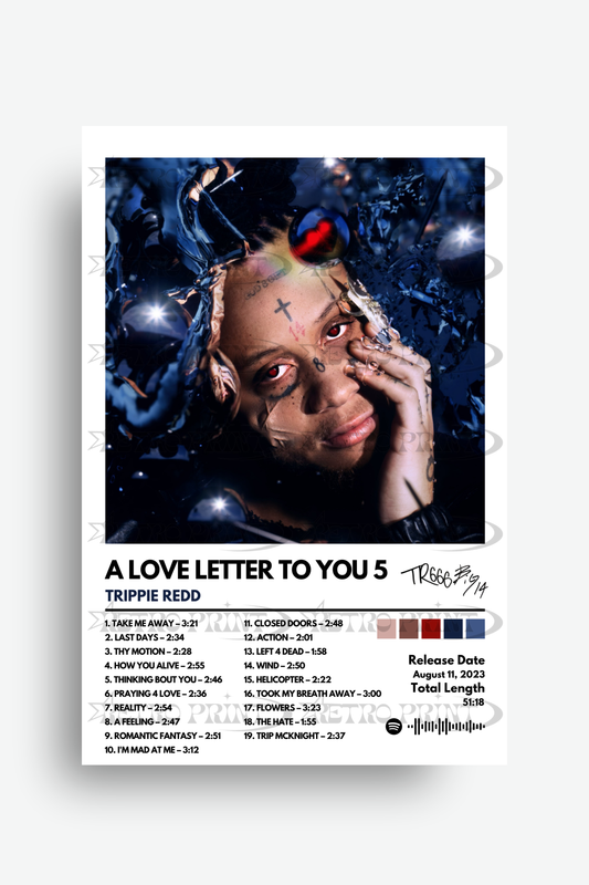 A Love Letter To You 5 Album Poster – Trippie Redd - Retro Print
