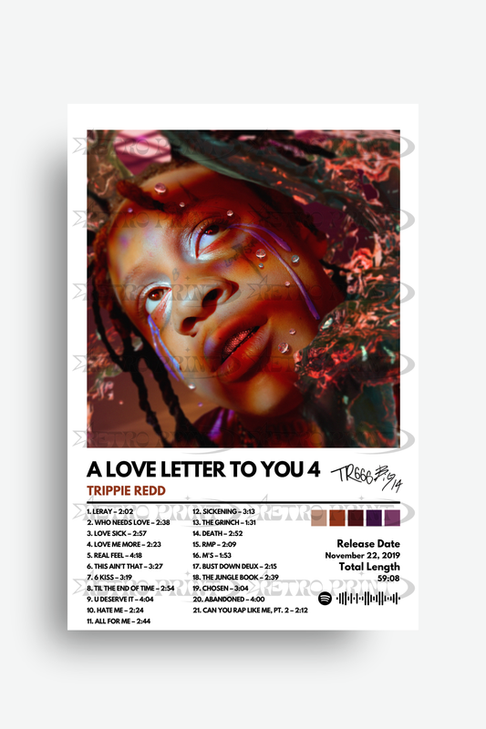 A Love Letter To You 4 Album Poster – Trippie Redd - Retro Print