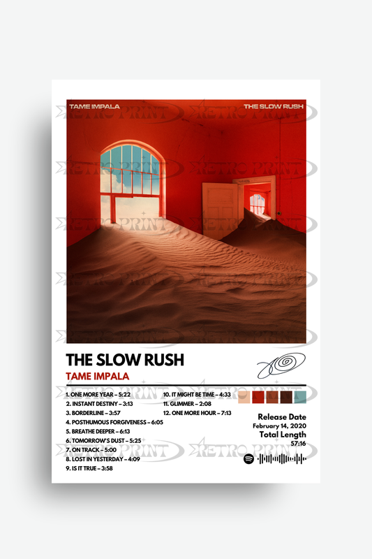 The Slow Rush Album Poster – Tame Impala - Retro Print