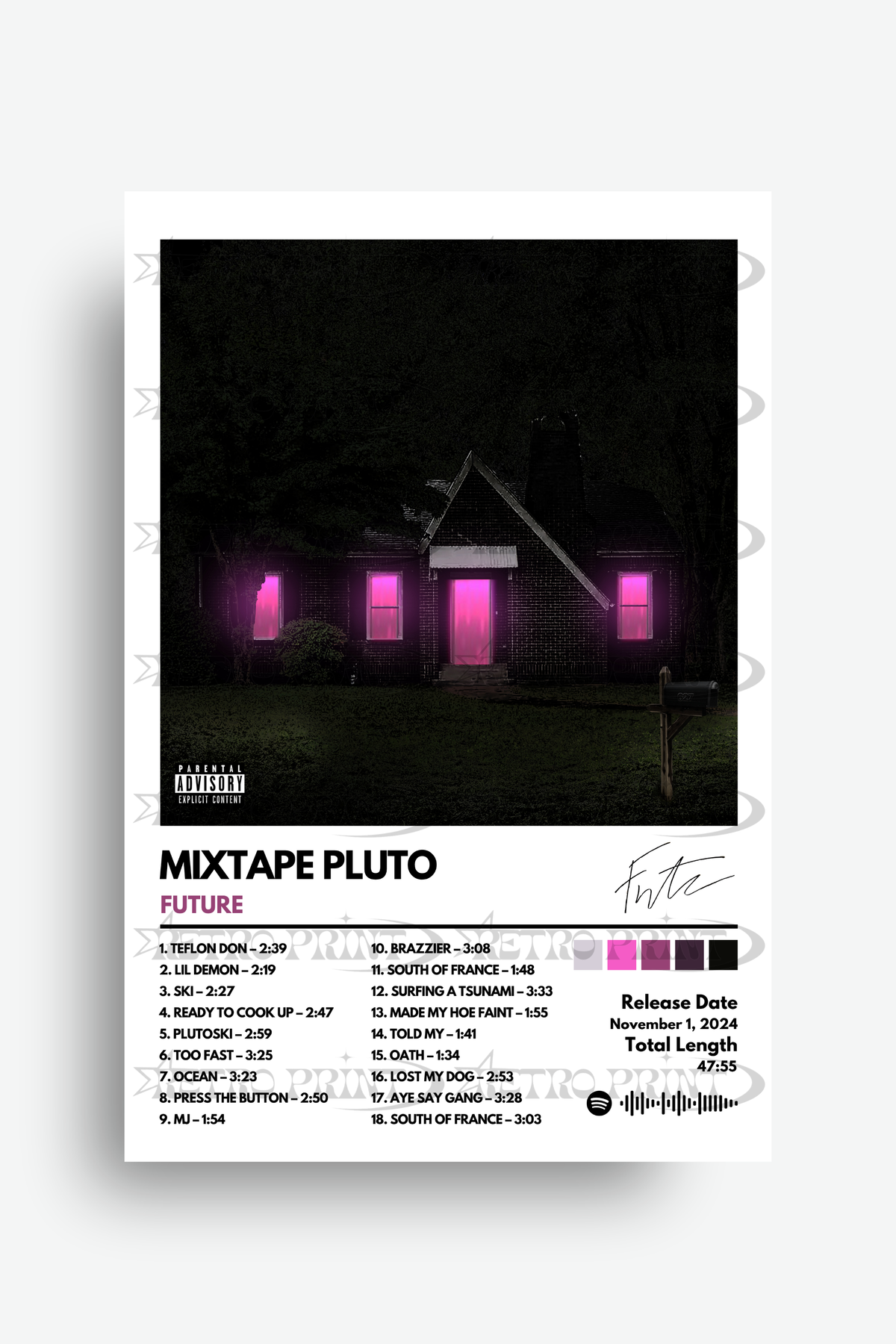 Mixtape Pluto – Future - Retro Print