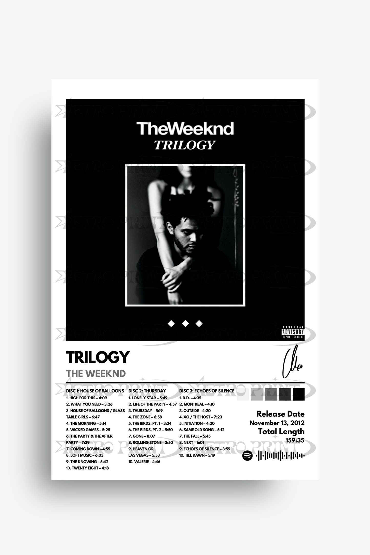 Trilogy Album Poster – The Weeknd