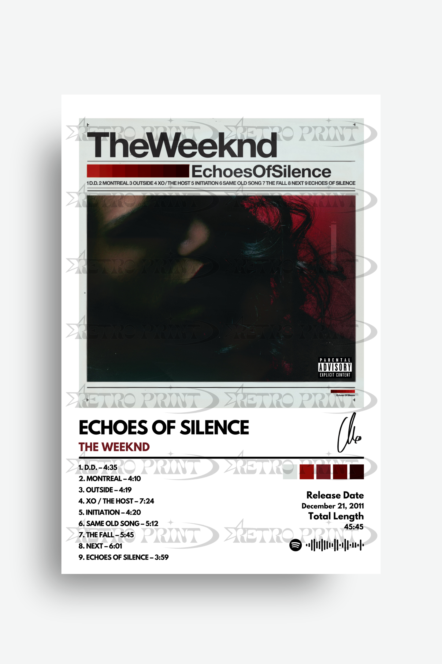 Echos Of Silence Album Poster – The Weeknd