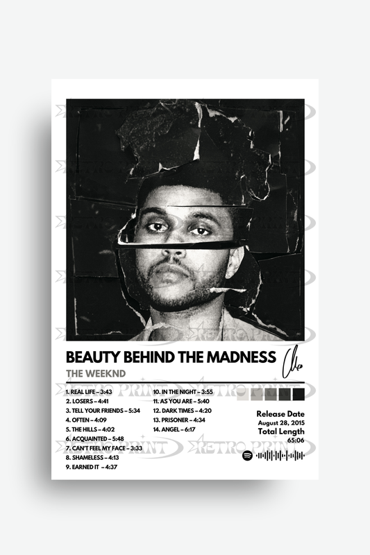 Beauty Behind The Madness Album Poster – The Weeknd