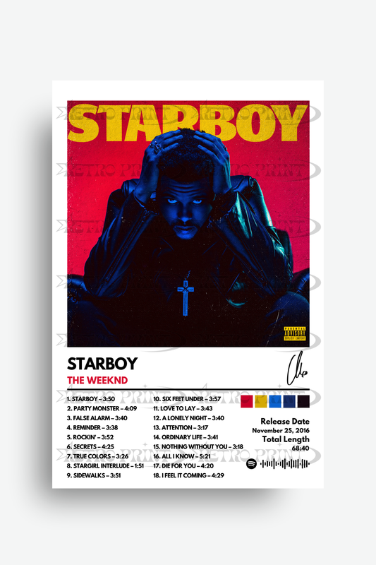 StarBoy Album Poster – The Weeknd