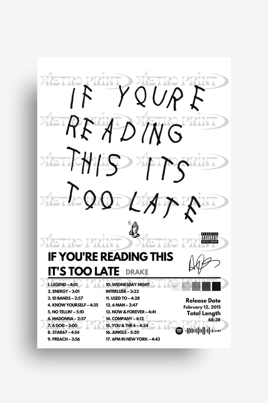 If You're Reading This It's Too Late Album Poster – Drake