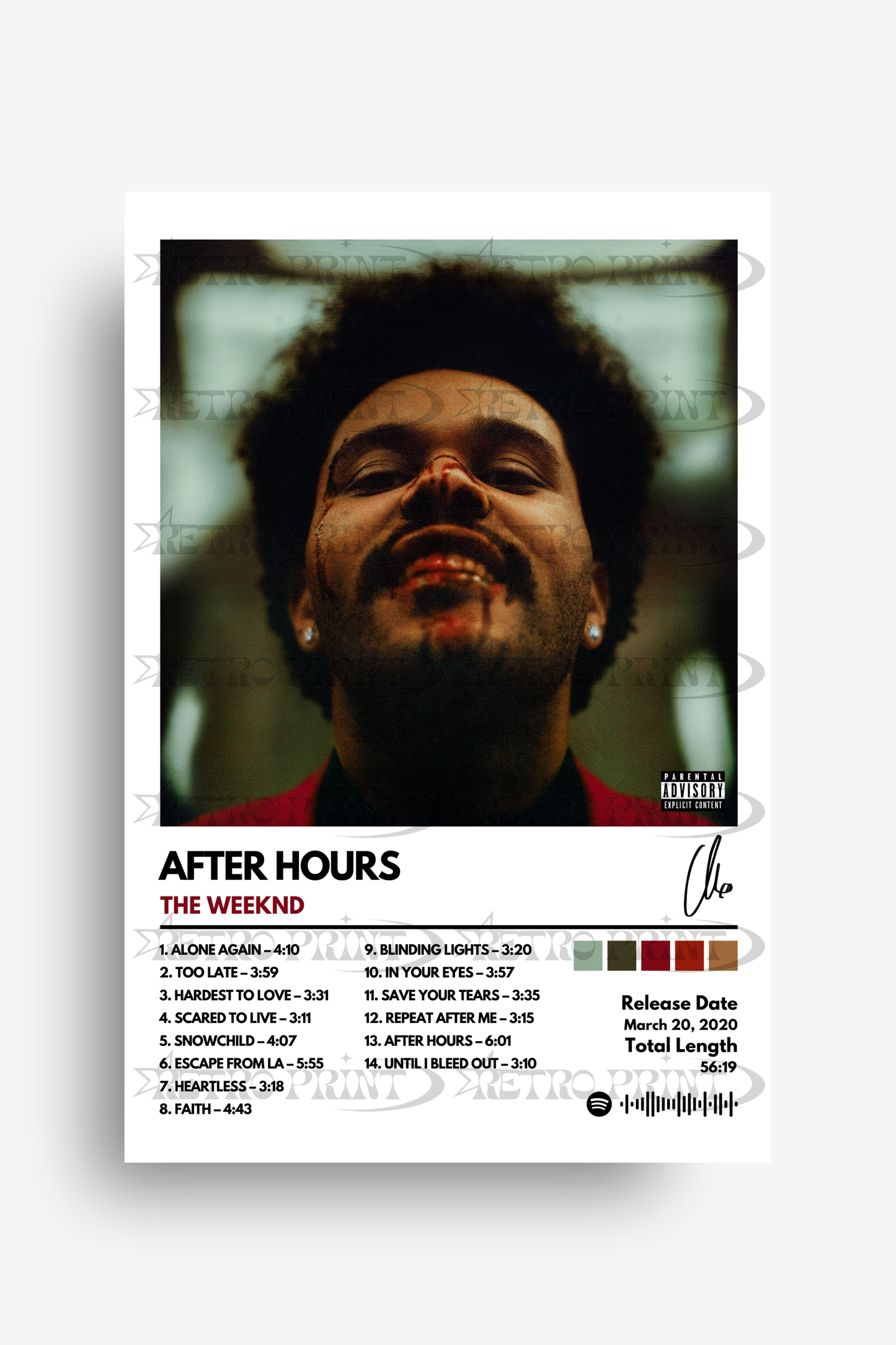 After Hours Album Poster – The Weeknd