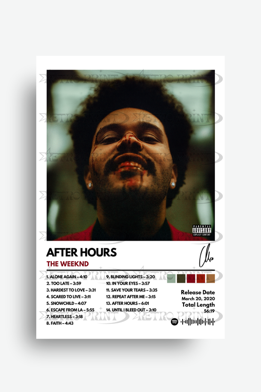 After Hours Album Poster – The Weeknd