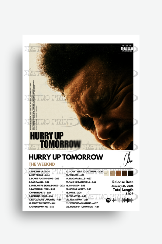 Hurry Up Tomorrow Album Poster – The Weeknd