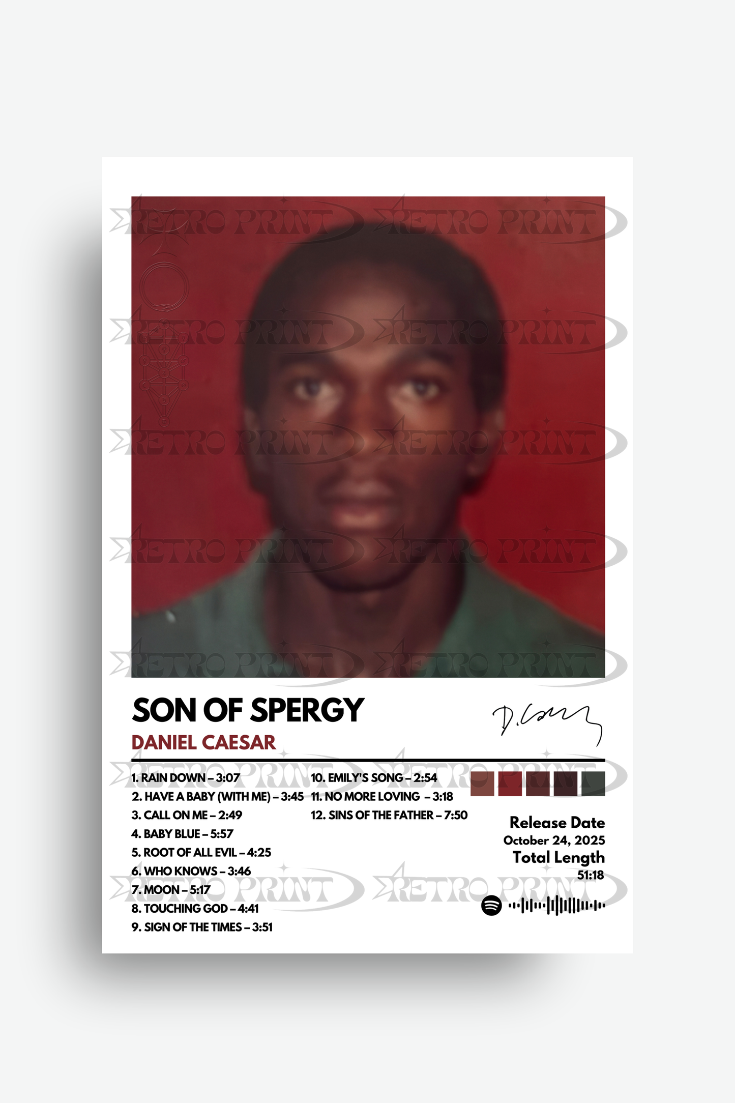 Son Of Spergy Album Poster – Daniel Caesar