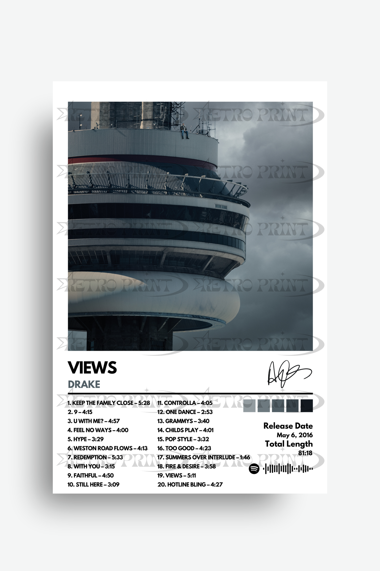 Views Album Poster – Drake