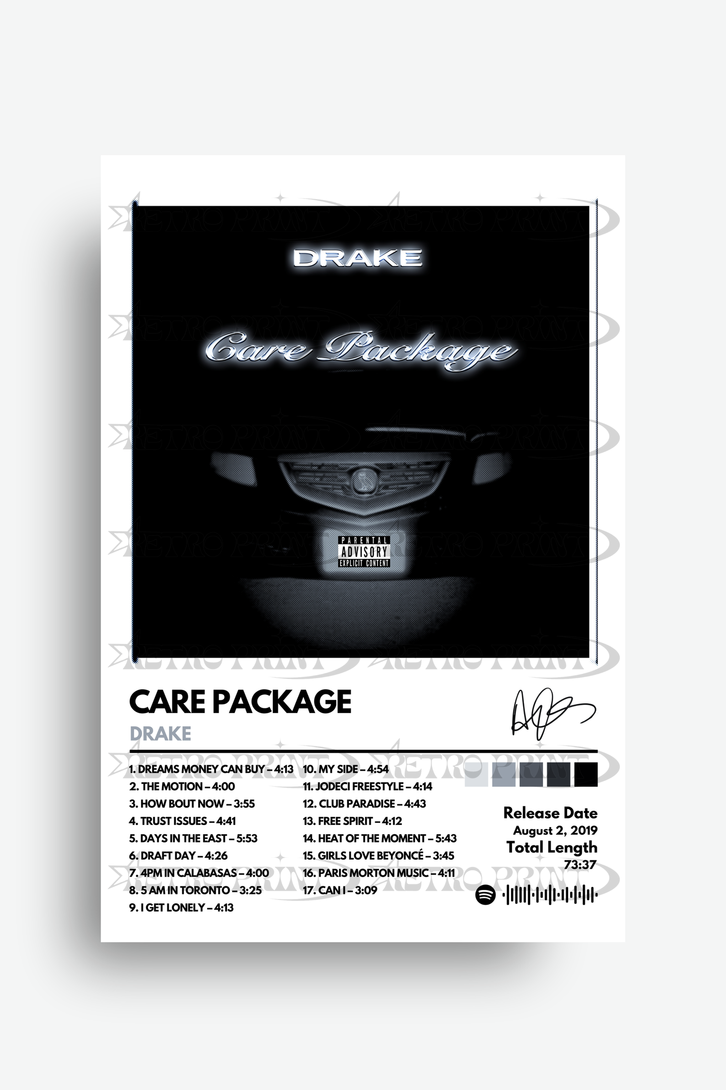 Care Package Album Poster – Drake
