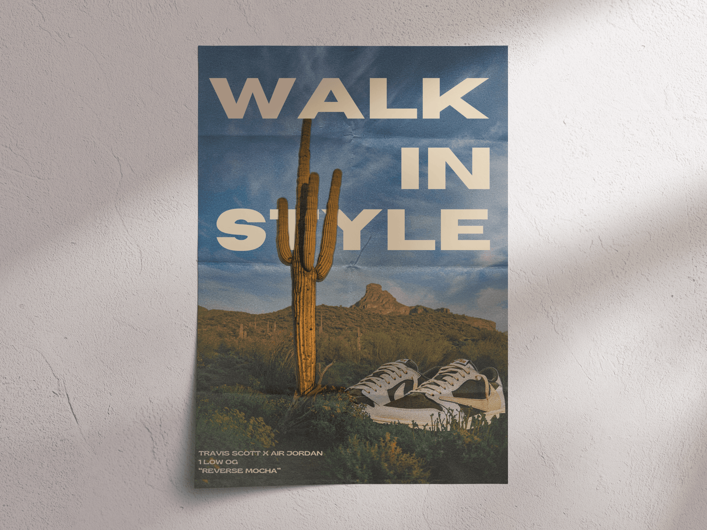 Walk in Style – Travis Scott x Air Jordan 1 “Reverse Mocha” Poster