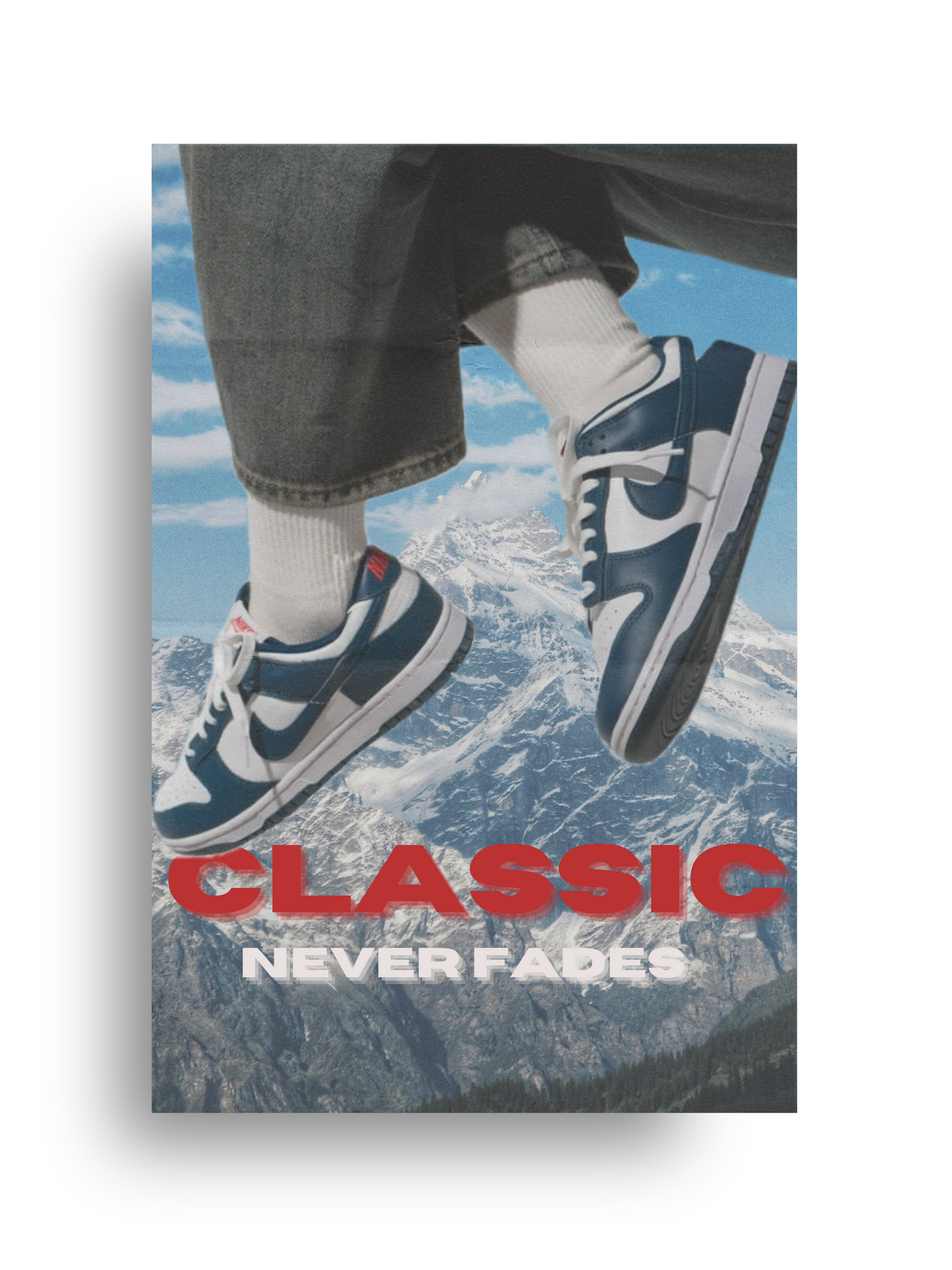 “Classic Never Fades” - Nike Valerian Blue Dunks Poster