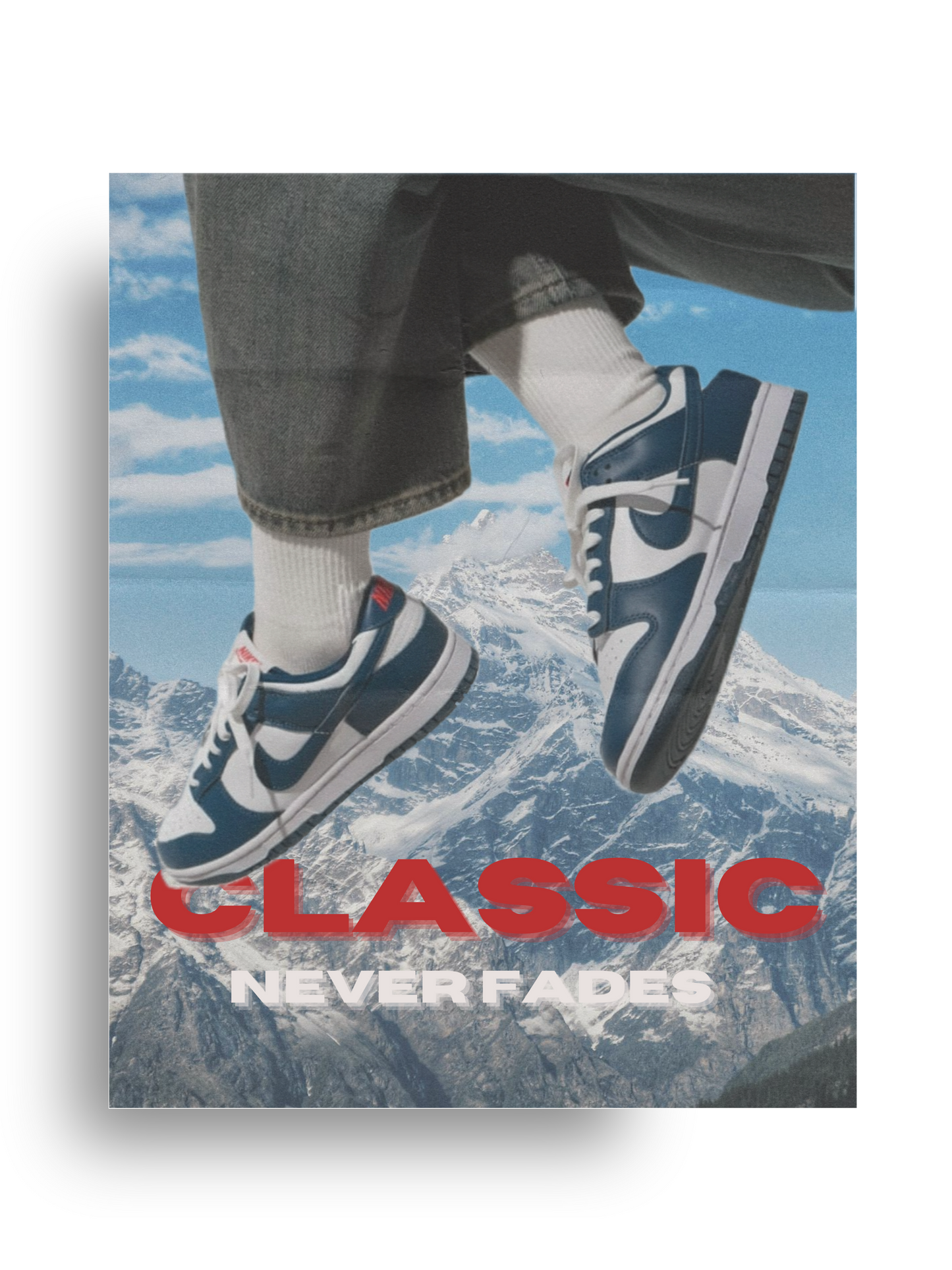 “Classic Never Fades” - Nike Valerian Blue Dunks Poster