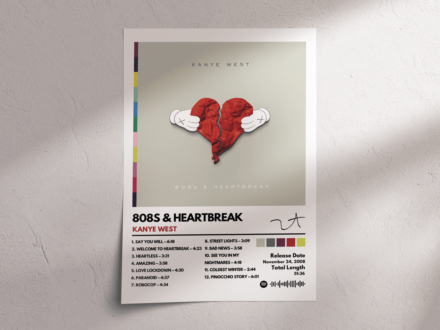 808s & Heartbreak Album Cover Poster – Kanye West