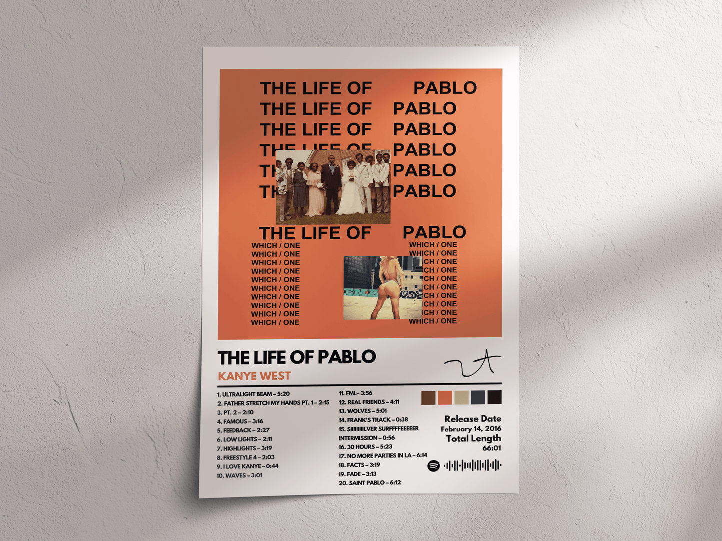 The Life of Pablo Album Cover Poster – Kanye West