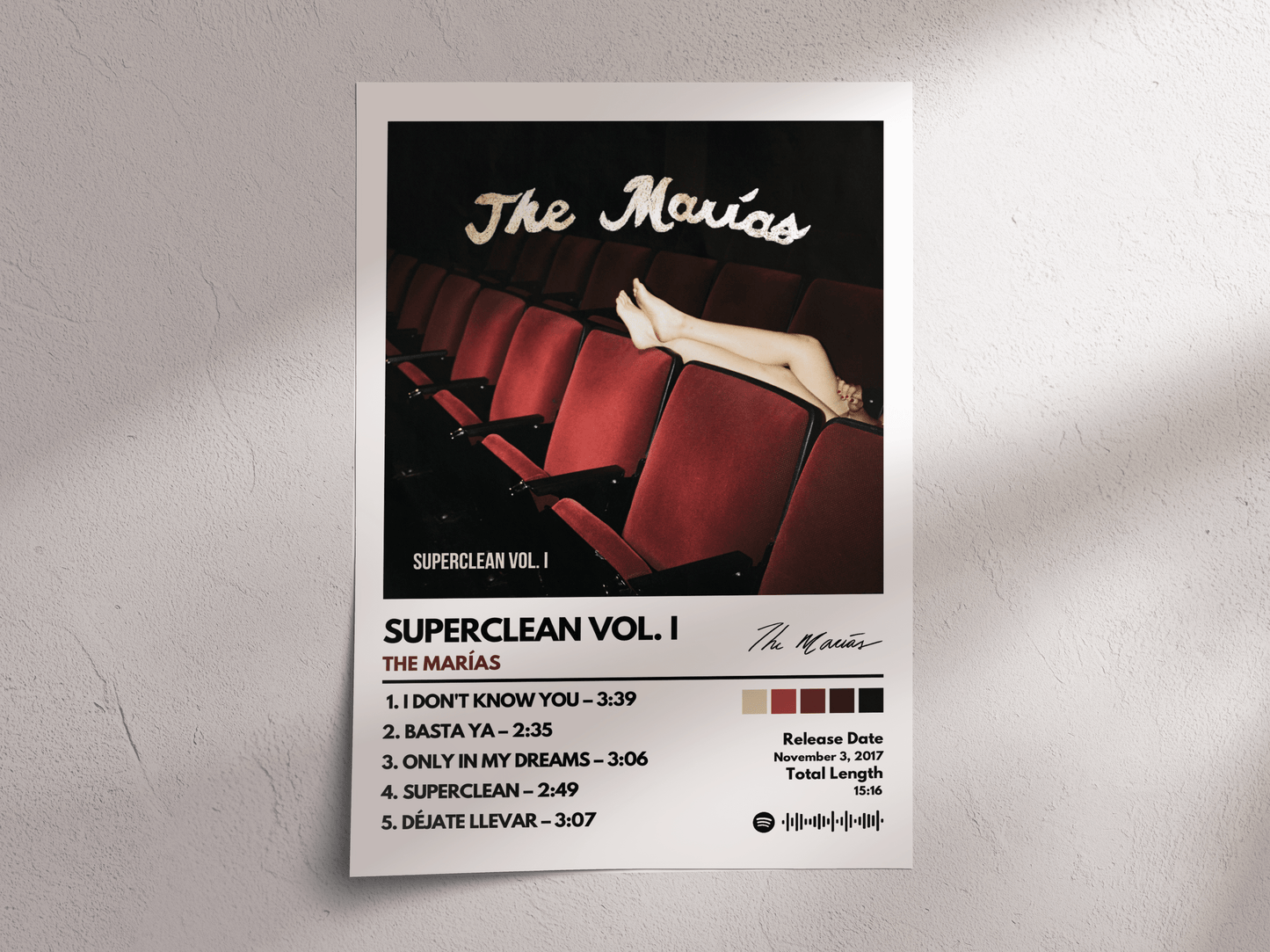 Superclean Vol. I Album Cover Poster – The Marías