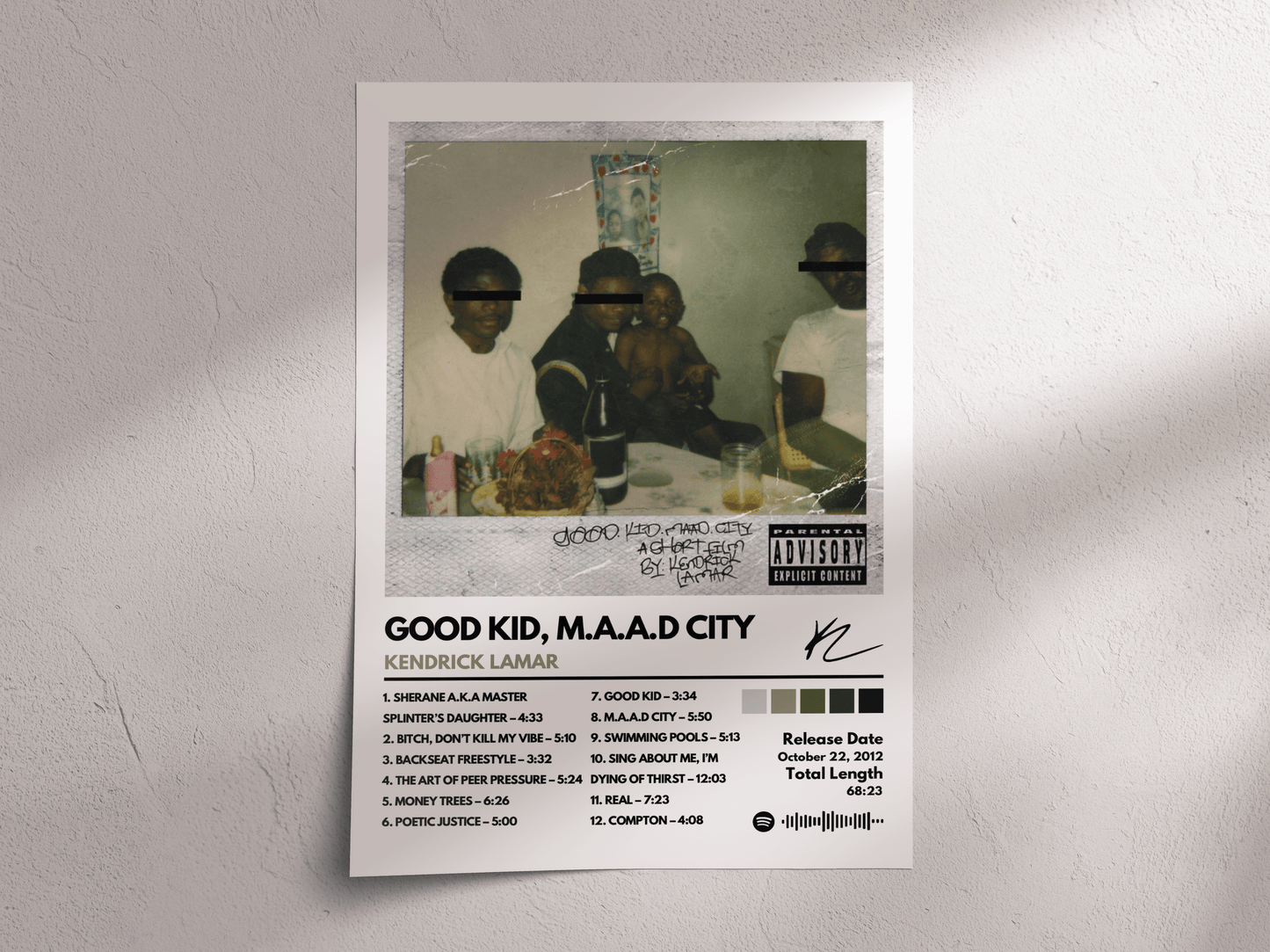 good kid, m.A.A.d city Album Cover Poster – Kendrick Lamar