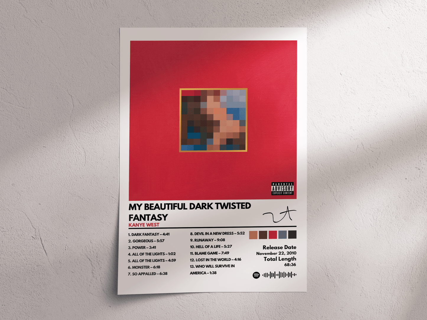 My Beautiful Dark Twisted Fantasy Album Cover Poster – Kanye West