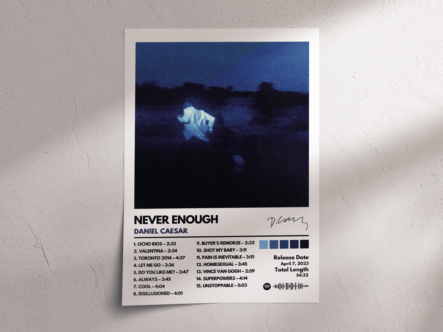 Never Enough Album Cover Poster – Daniel Caesar
