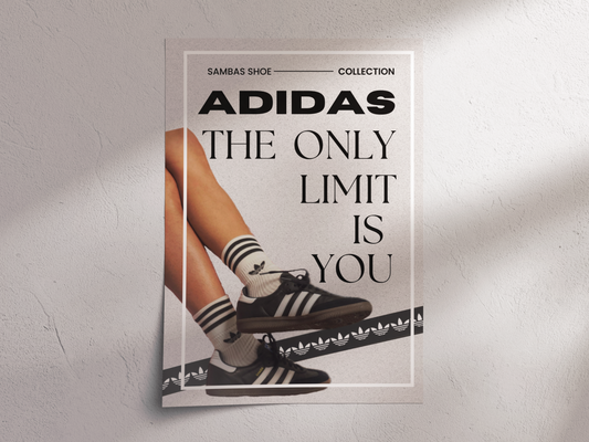 “The Only Limit Is You” - Adidas Black Sambas Poster