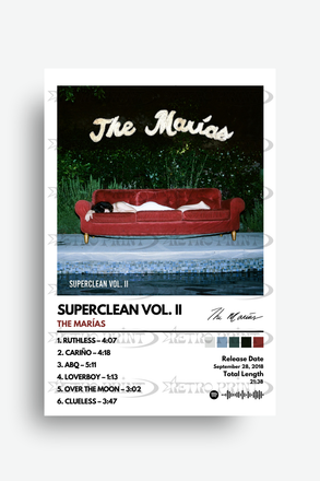 Superclean Vol. II Album Cover Poster – The Marías – Retro Print